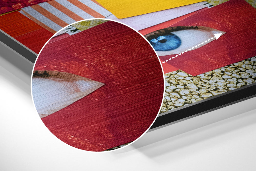Patchwork Brushed Aluminium Dibond Wall Art.