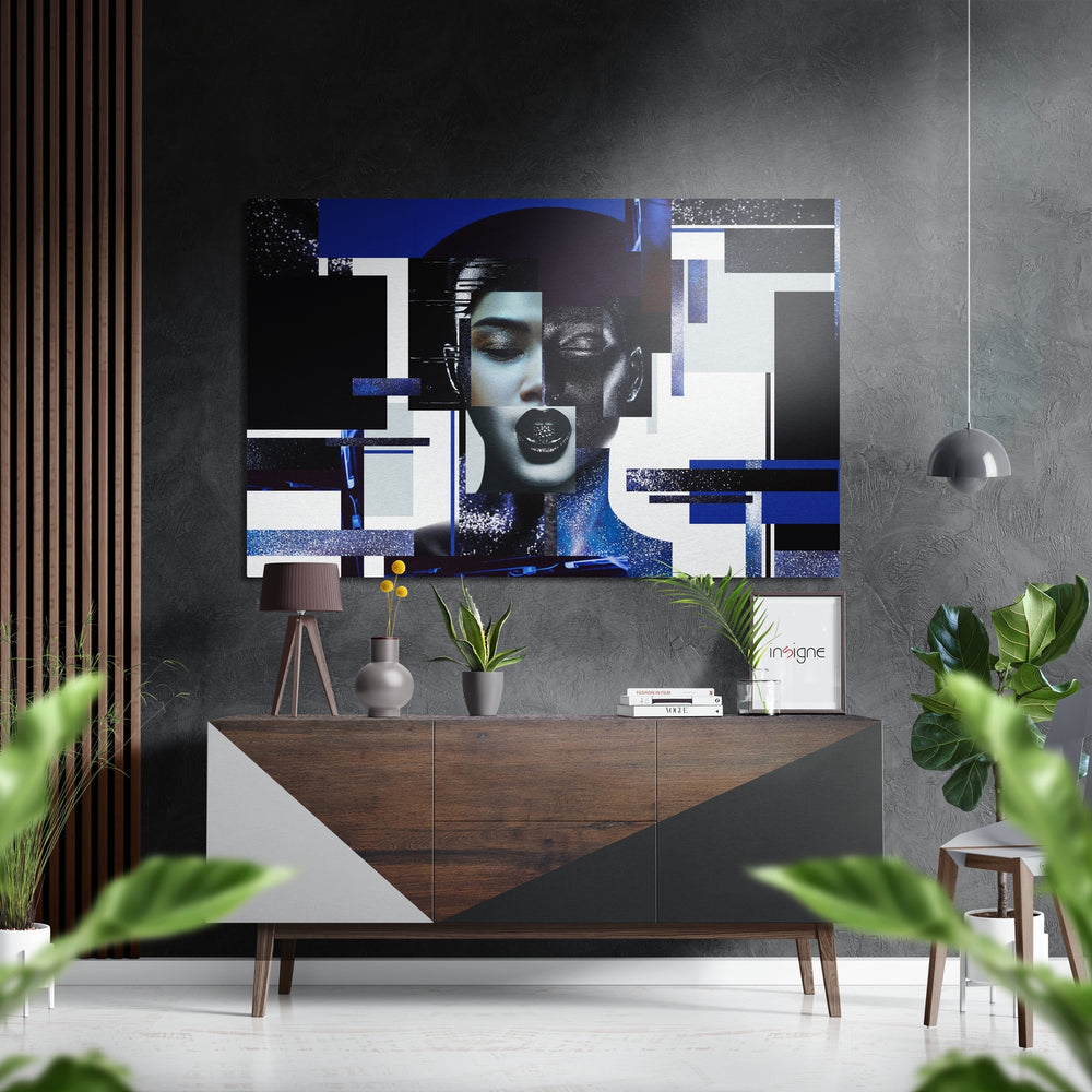 Patchwork Women Brushed Aluminium Dibond Wall Art.