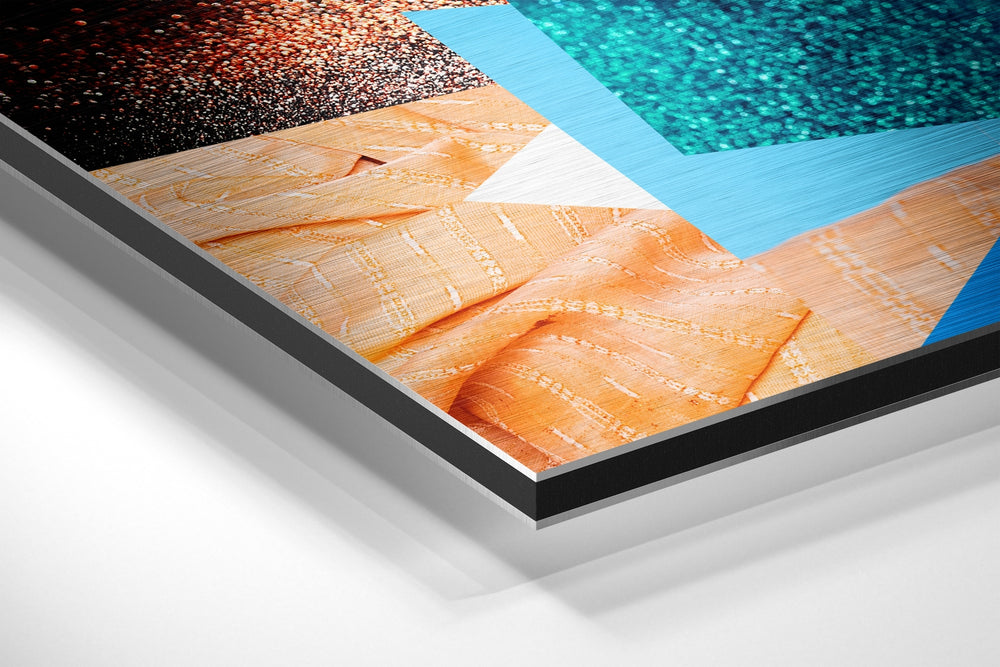 Patchwork Women Brushed Aluminium Dibond Wall Art.
