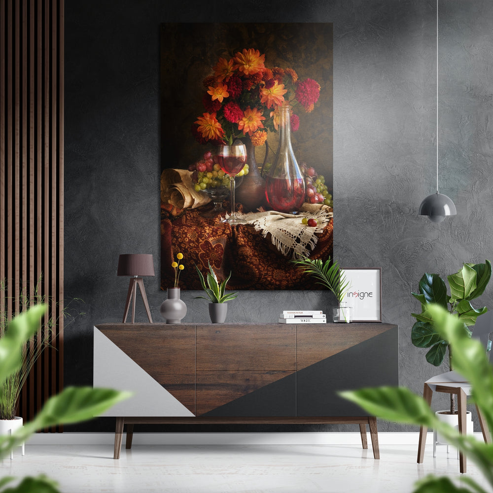 Wine Brushed Aluminium Dibond Wall Art.