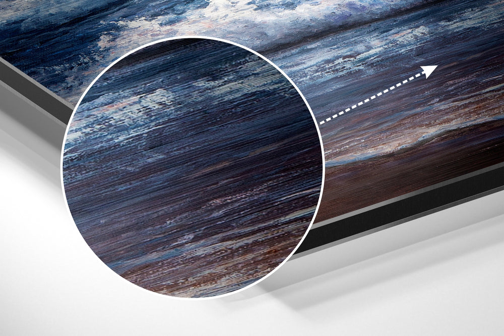 Waves Brushed Aluminium Dibond Wall Art.