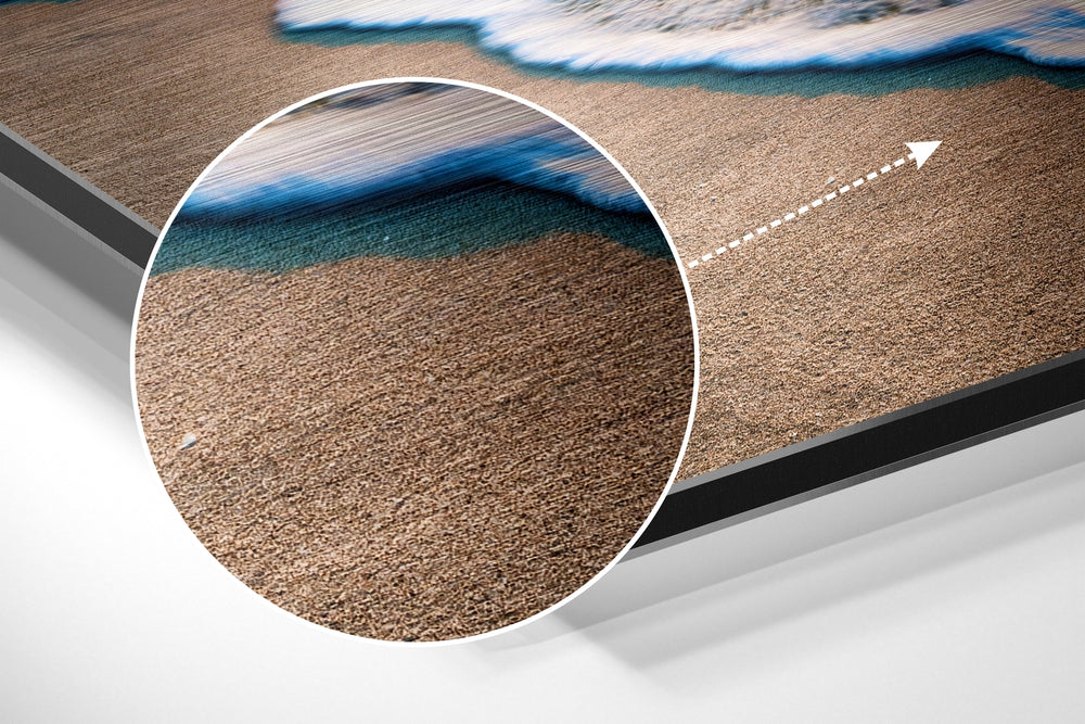 Sunset at the Beach Brushed Aluminium Dibond Wall Art.