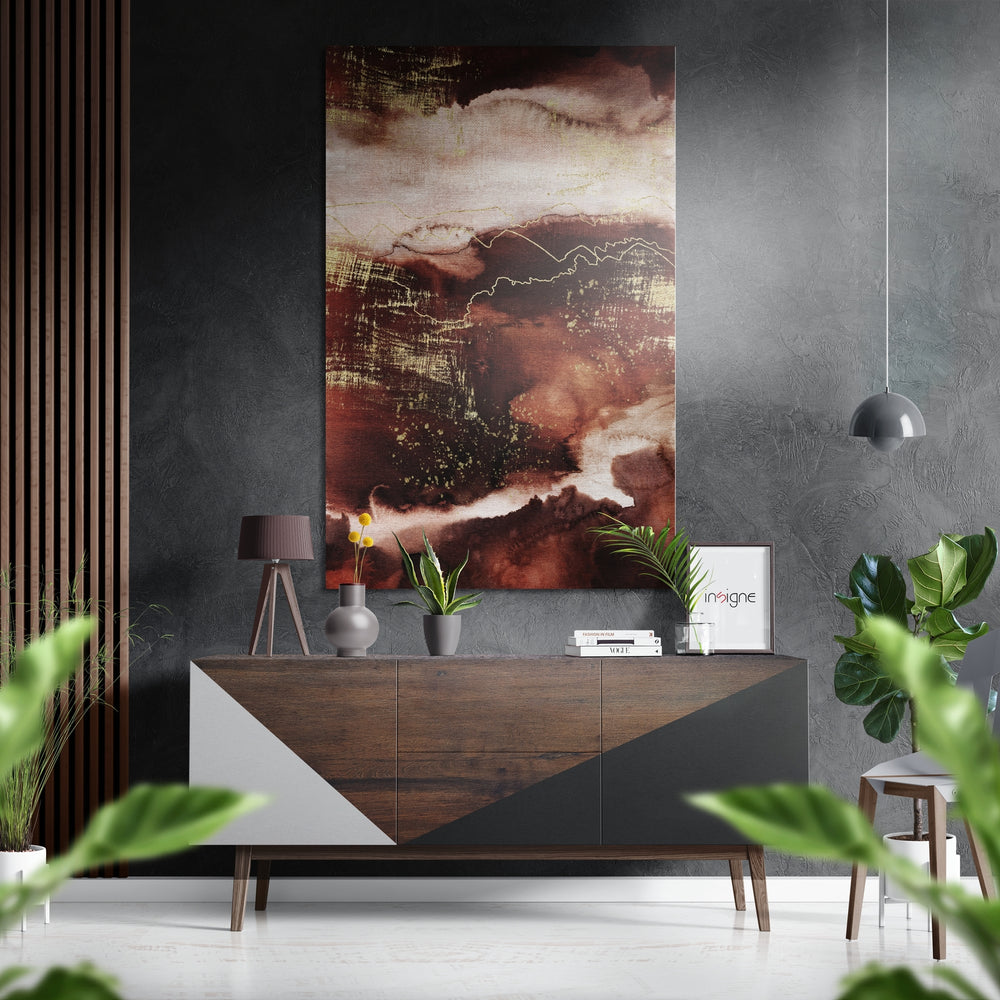 Abstract Brushed Aluminium Dibond Wall Art.