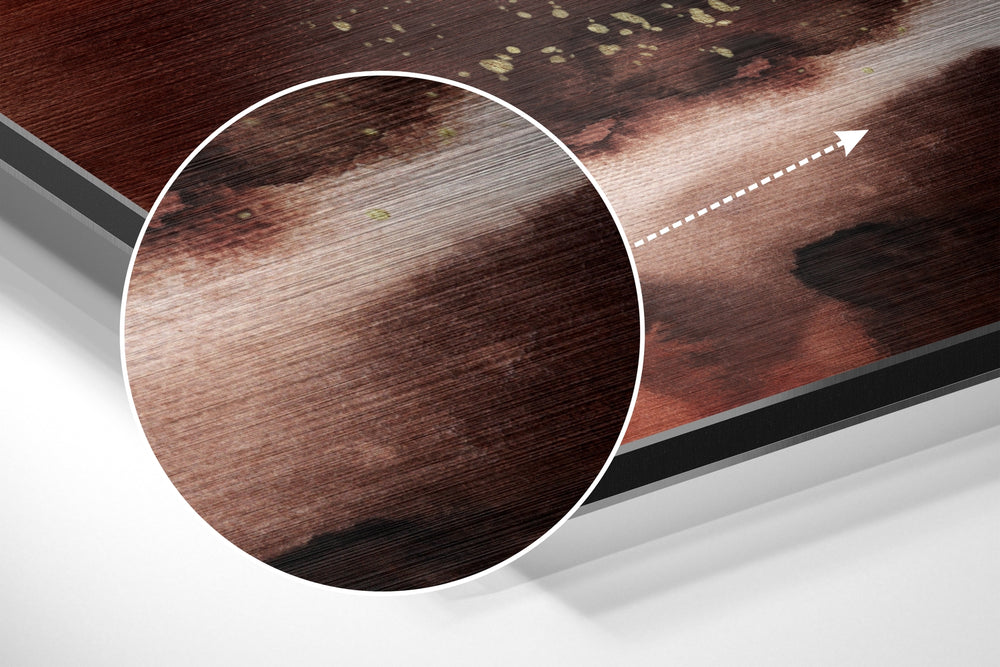 Abstract Brushed Aluminium Dibond Wall Art.