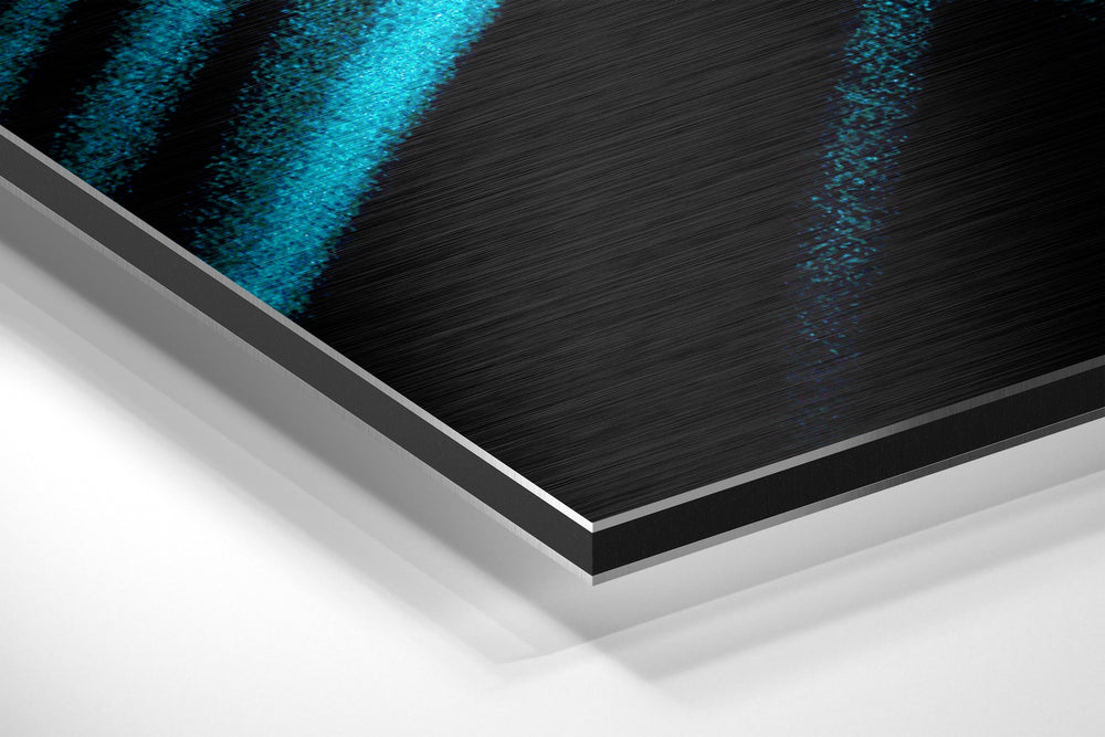 Brushstroke Brushed Aluminium Dibond Wall Art.