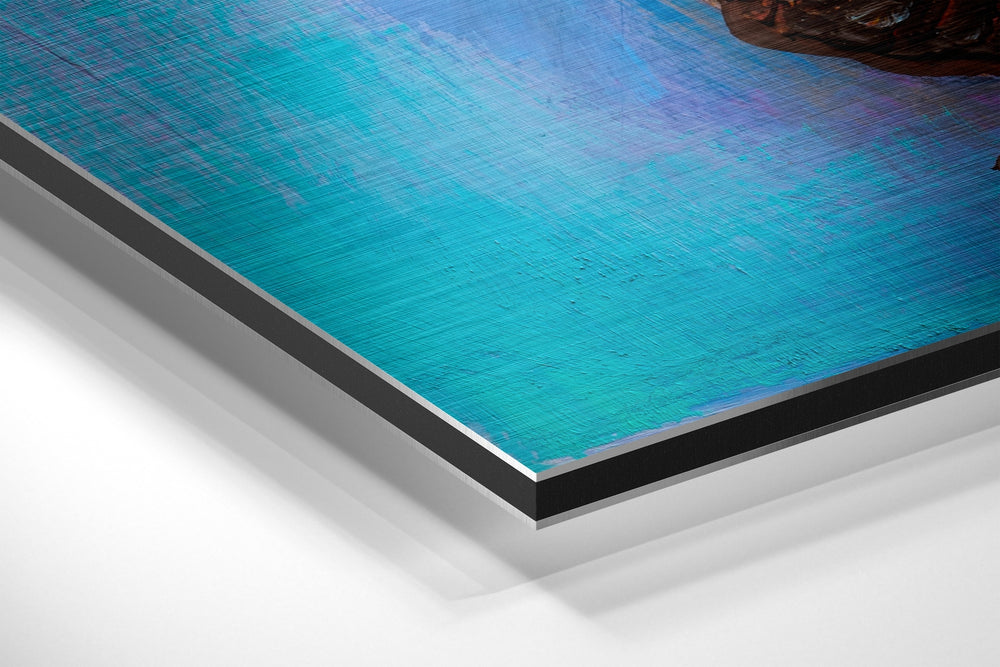 Butterfly Brushed Aluminium Dibond Wall Art.