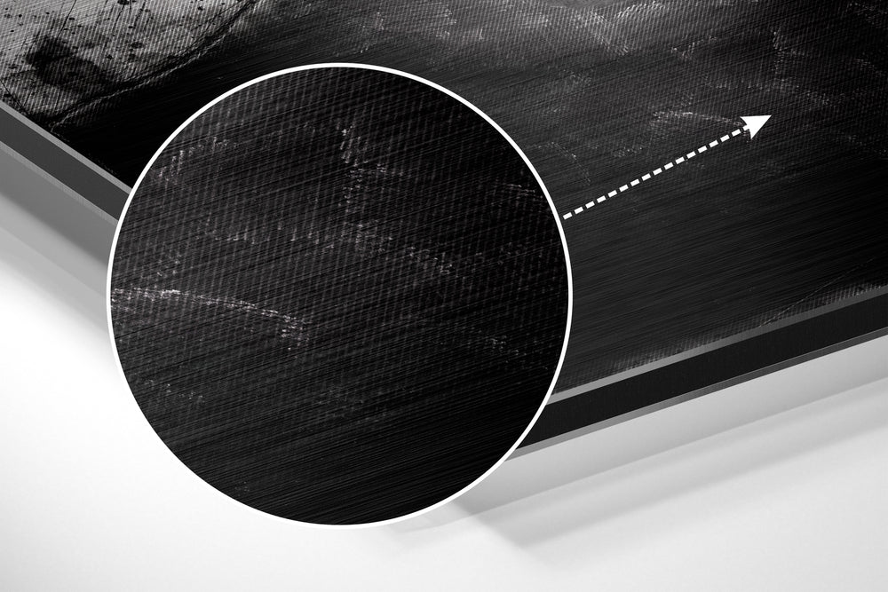 Feel the Red Brushed Aluminium Dibond Wall Art.