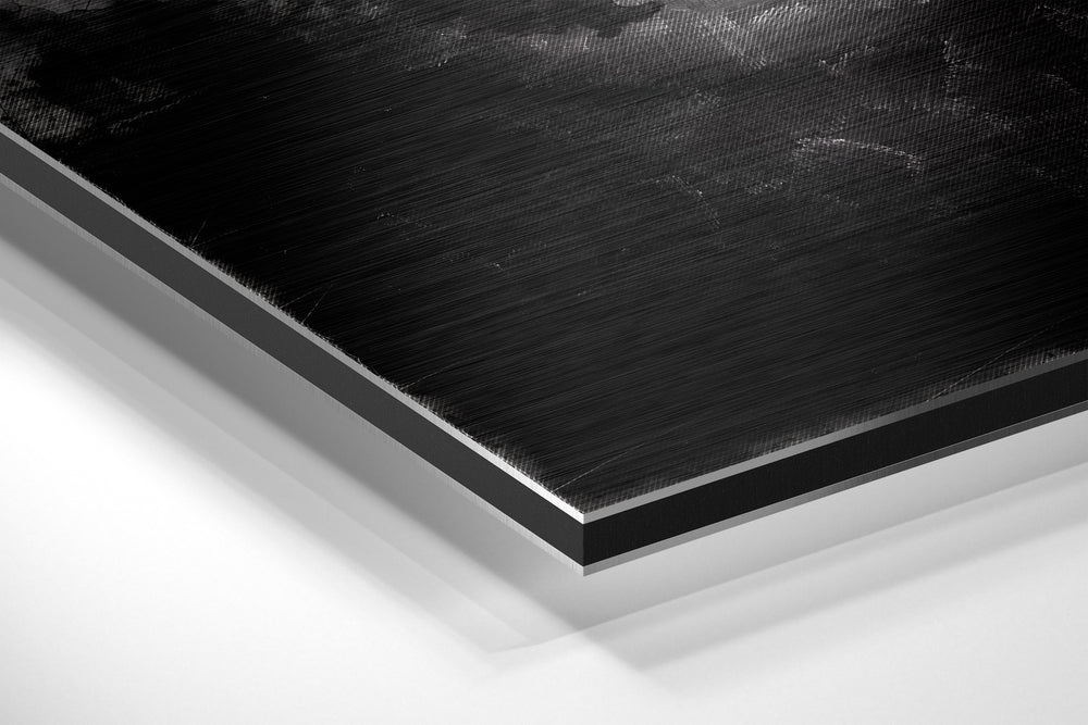 Feel the Red Brushed Aluminium Dibond Wall Art.