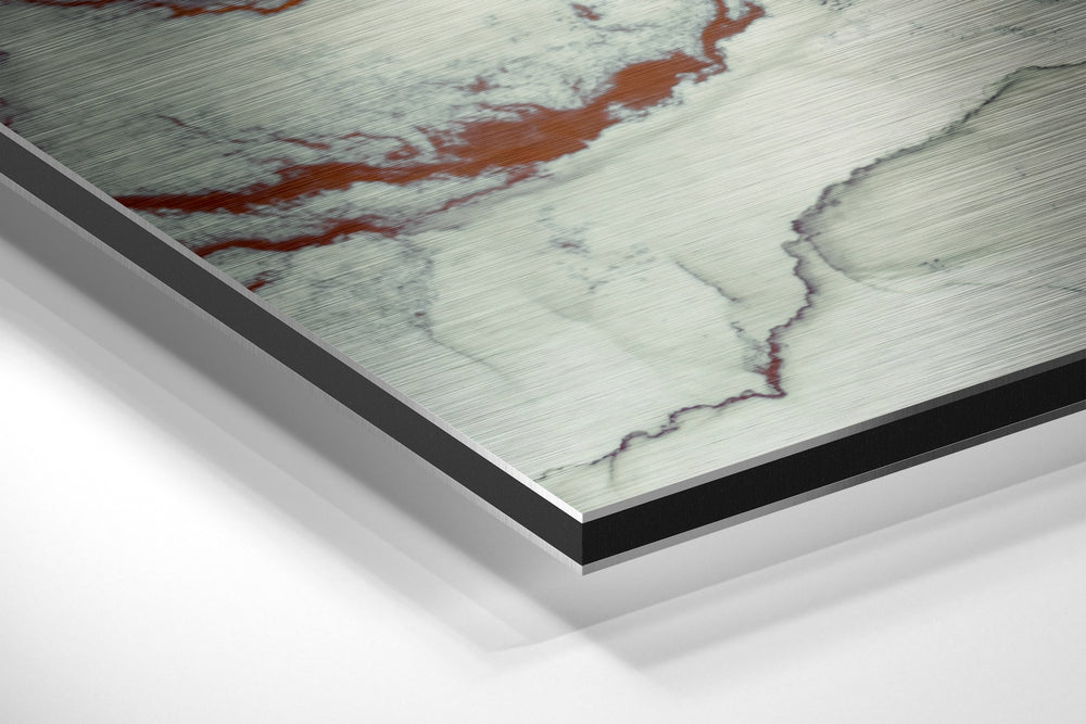 Marbleous Brushed Aluminium Dibond Wall Art.