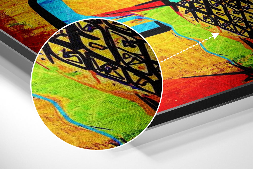 Cubist Style Brushed Aluminium Dibond Wall Art