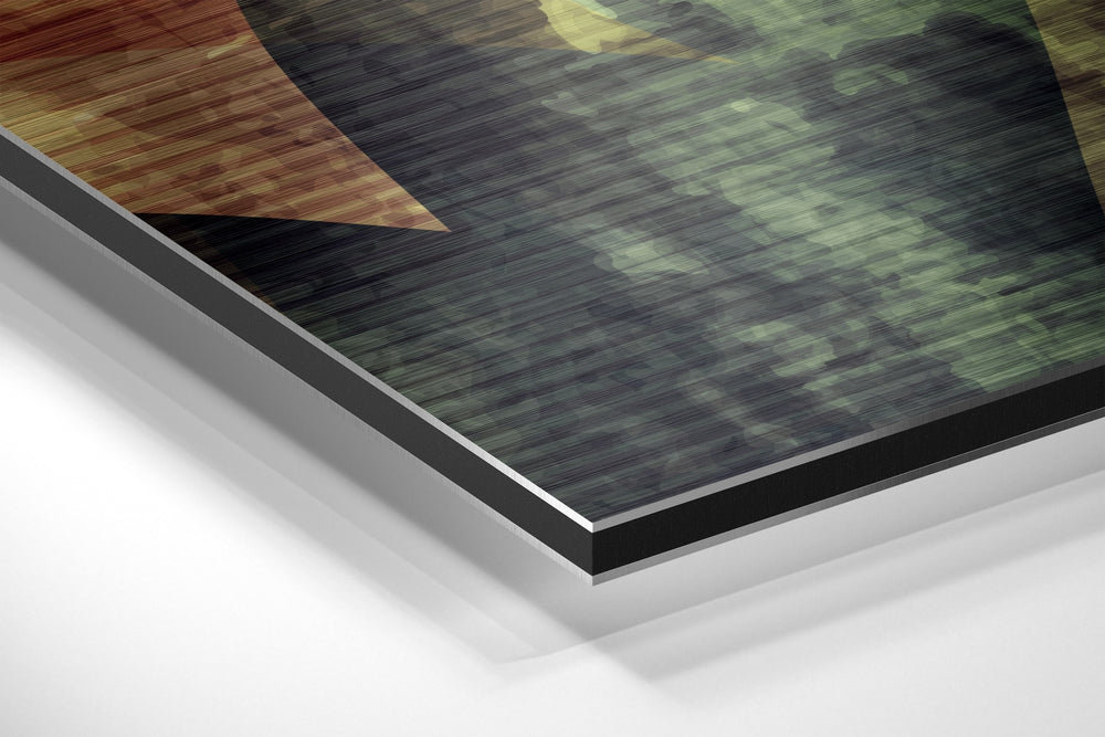Hearts Brushed Aluminium Dibond Wall Art.