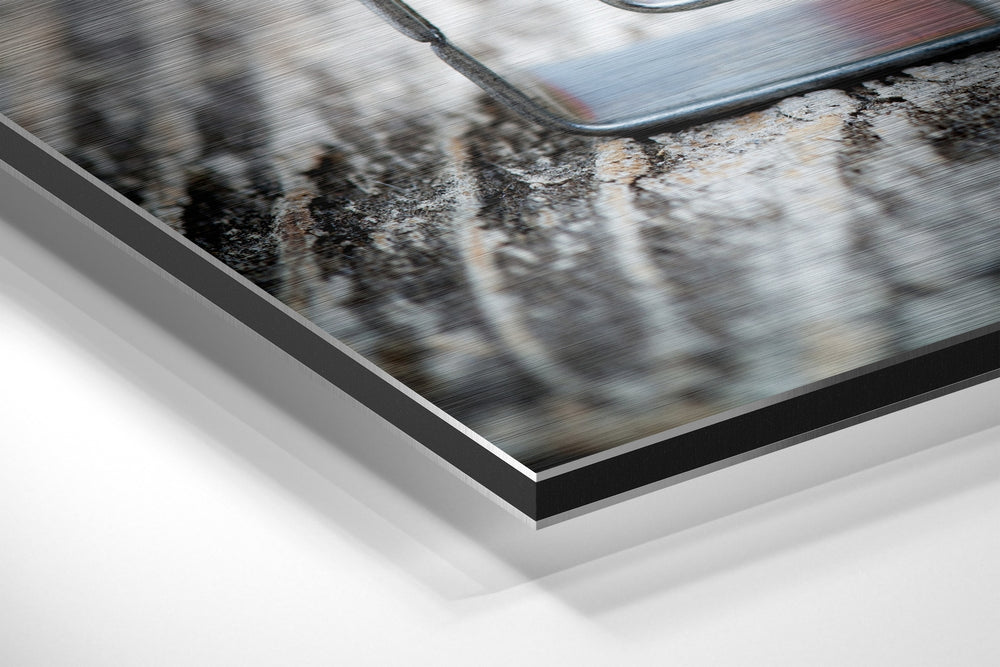 Love Brushed Aluminium Dibond Wall Art.