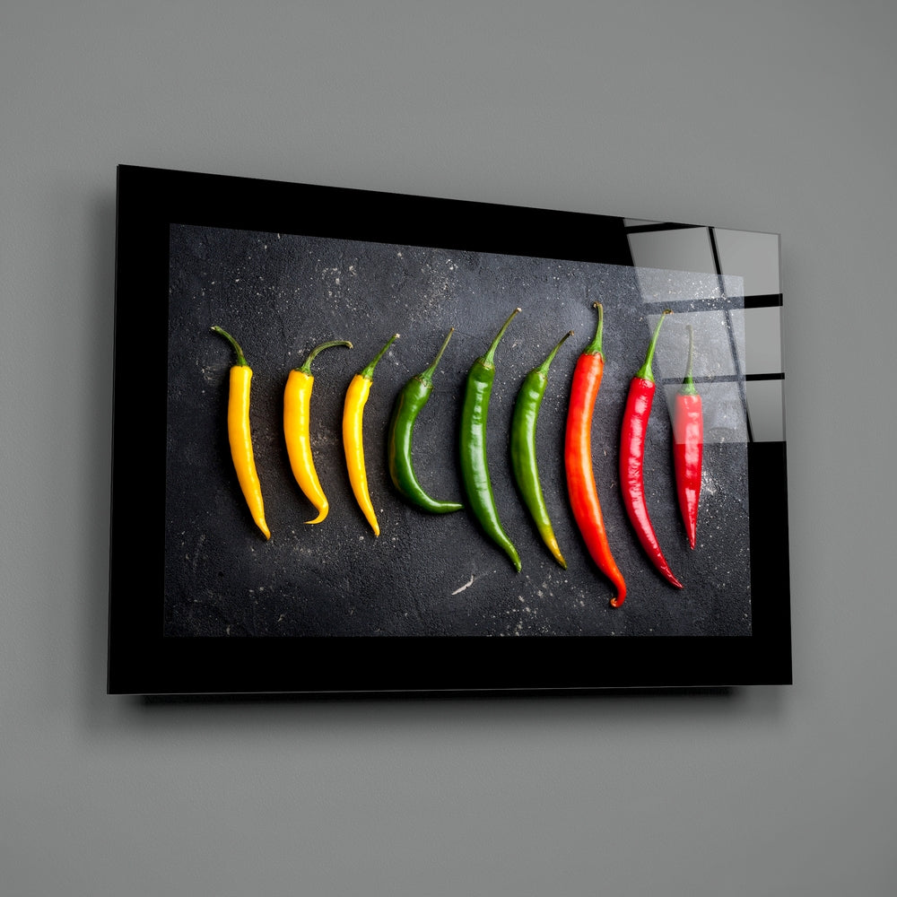 Editorial-food panel bringing chromatic warmth to a dining room