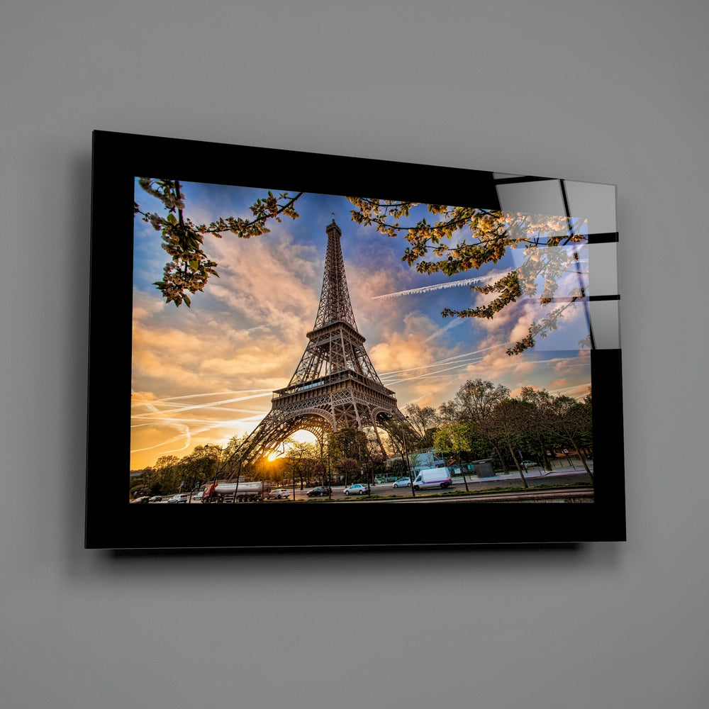 Editorial-photo panel bringing Parisian warmth to a foyer
