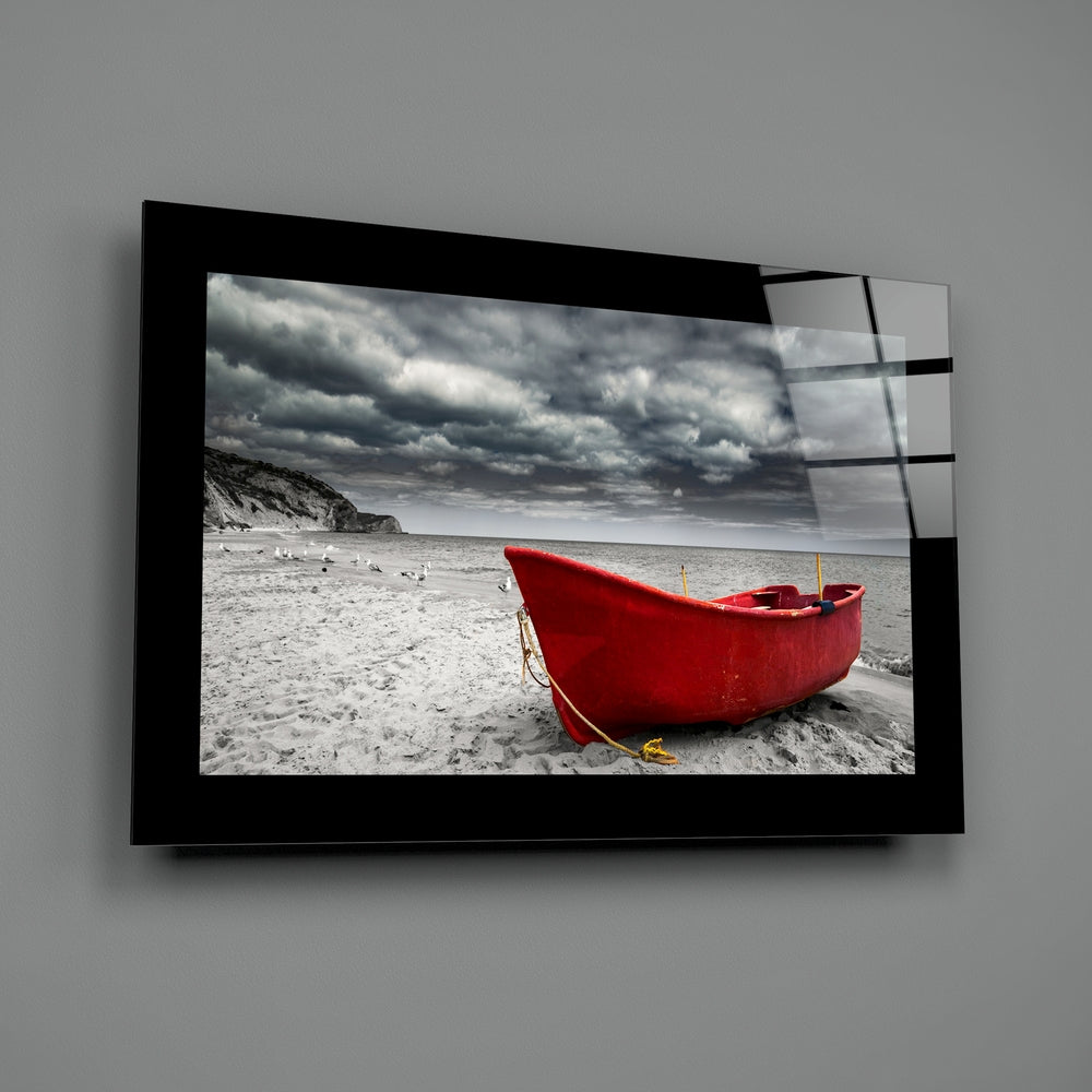 Selective-color panel bringing dramatic heat to a coastal cottage