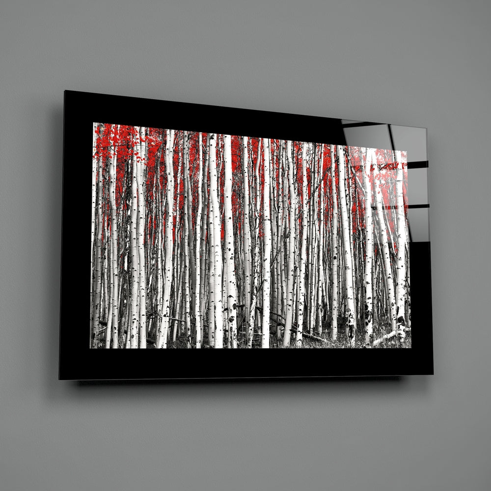 Selective-color panel bringing forest poise to a reading nook