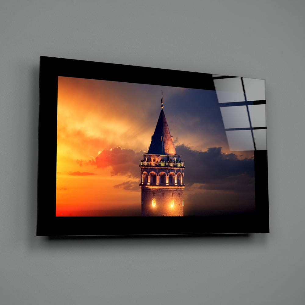 Editorial-photo panel bringing Istanbul warmth to a foyer