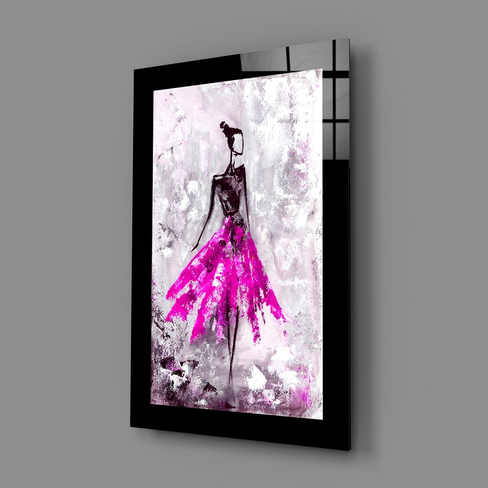 Palette-knife panel bringing painterly charm to a powder room
