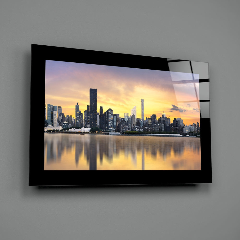 Editorial-photo panel bringing urban warmth to a man cave