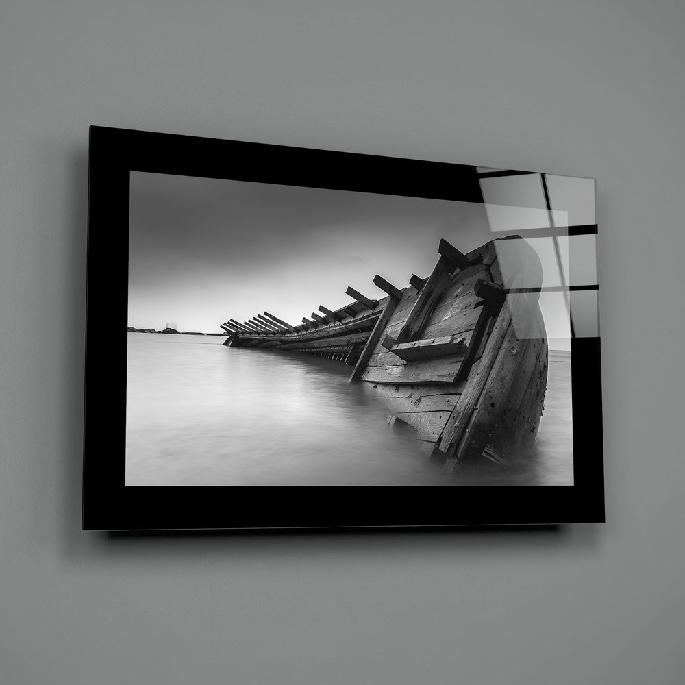 Long-exposure panel bringing monochrome gravity to a coastal cottage
