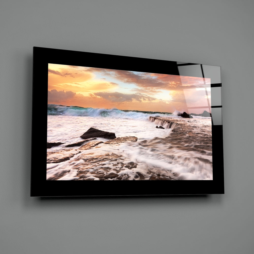 Long-exposure panel bringing dramatic warmth to a study