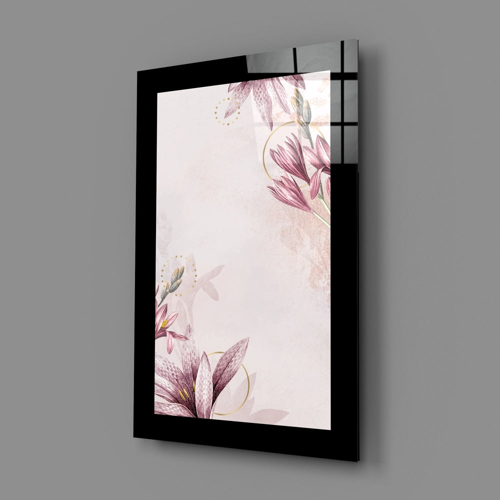 Modern-illustrative panel bringing luxe shimmer to a powder room