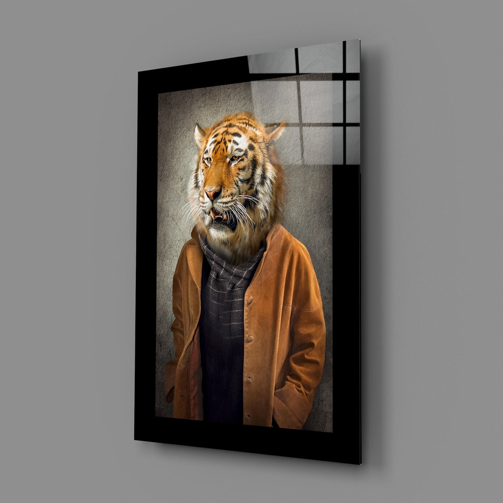 Editorial-photo panel bringing surreal warmth to a man cave