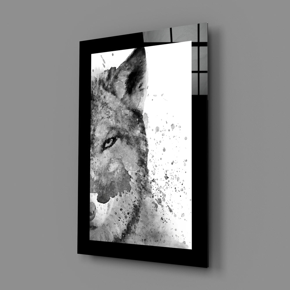 Minimal-watercolor panel bringing monochrome poise to a man cave
