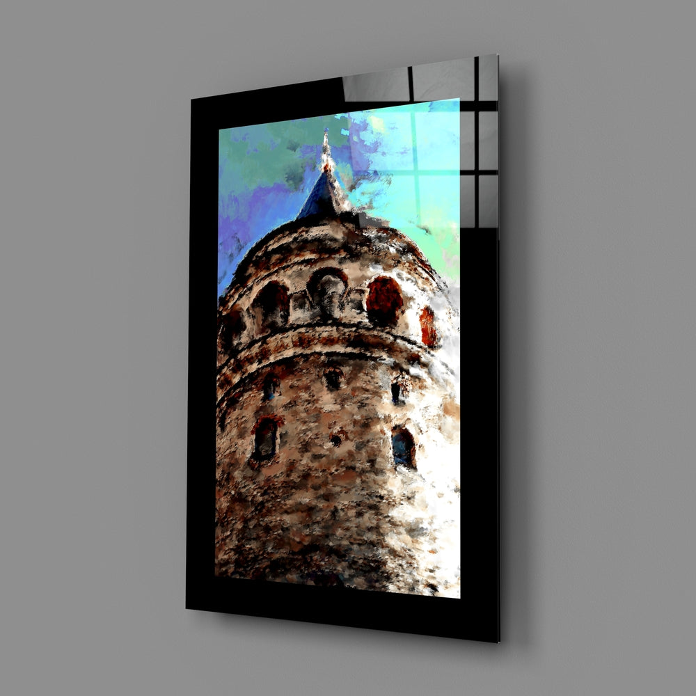 Painterly panel bringing Istanbul warmth to a foyer