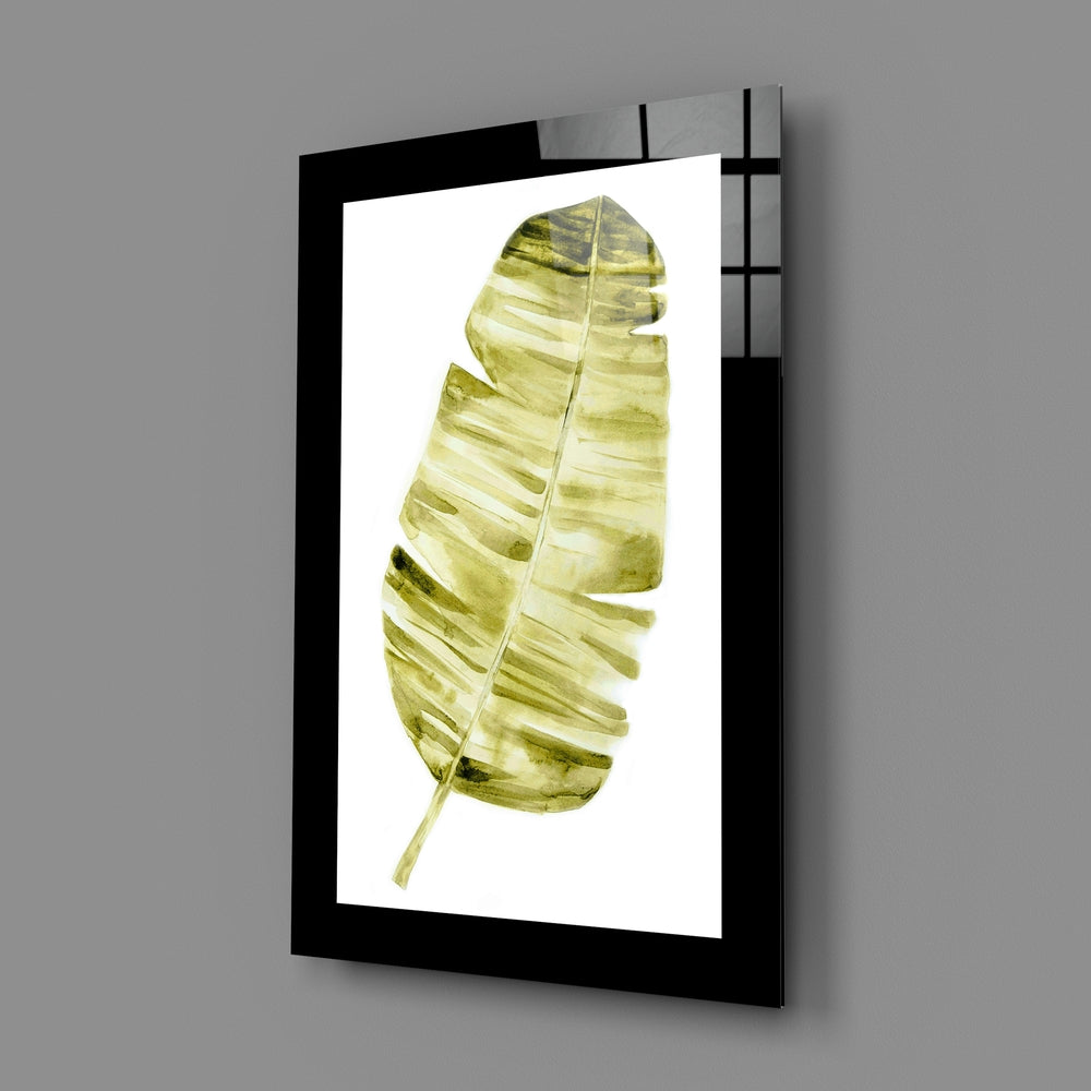 Minimal-watercolor panel bringing botanical calm to a bathroom