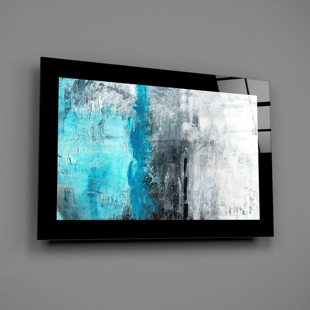 Oil-painting panel bringing painterly poise to a bedroom