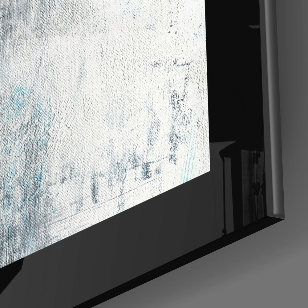 Blue and Blue close-up showing turquoise column and pearl impasto
