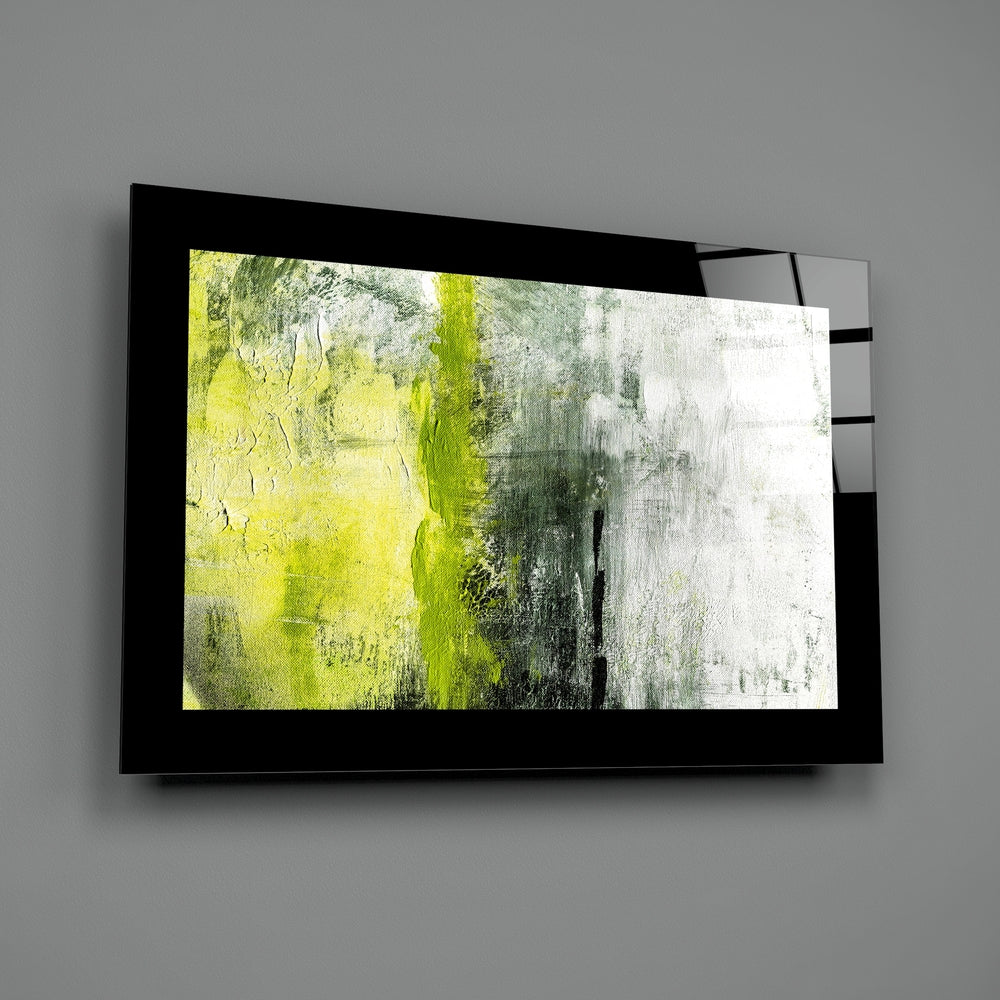 Oil-painting panel bringing painterly poise to a bedroom