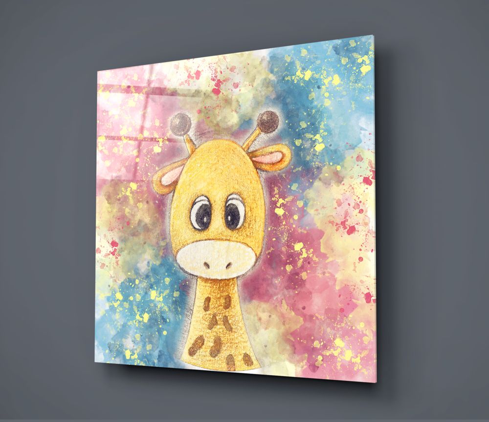 Giraffe Glass Wall Art.