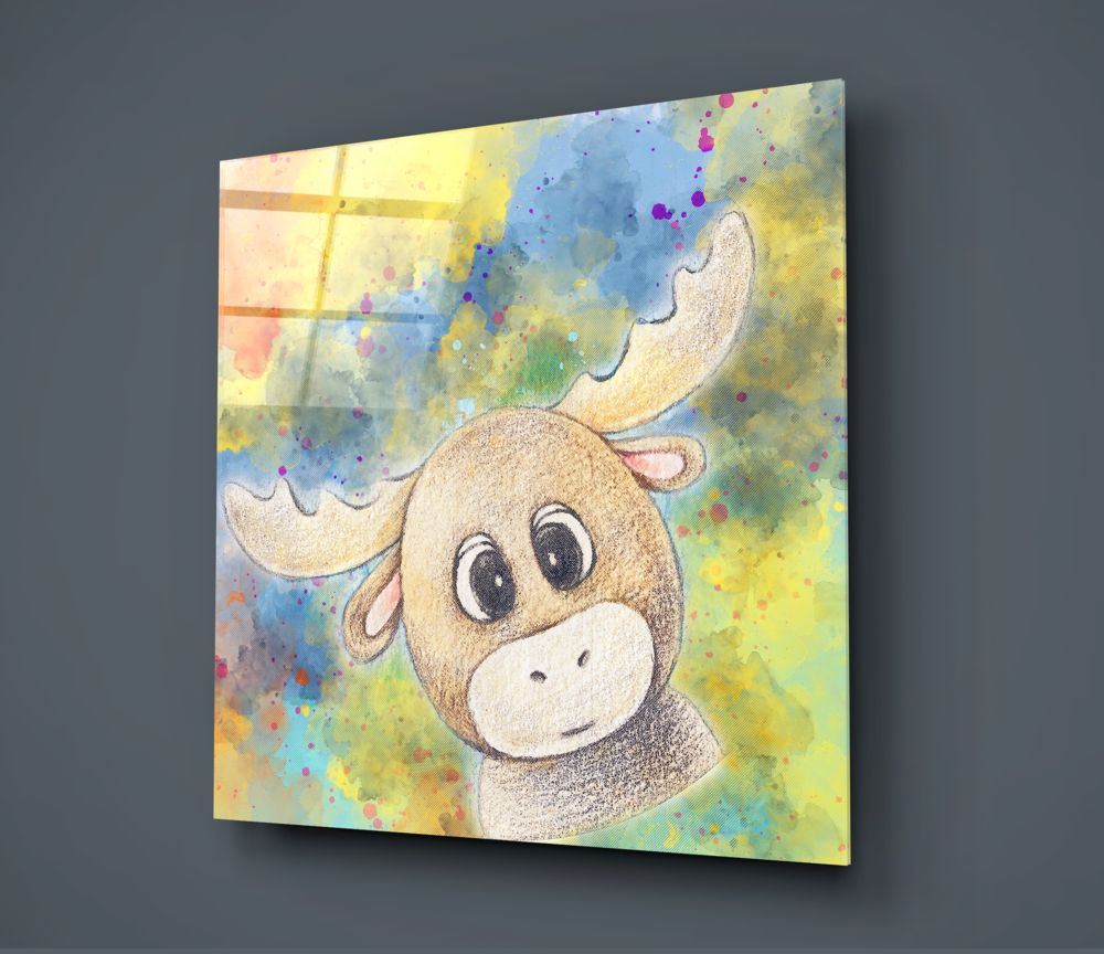 Deer Glass Wall Art.