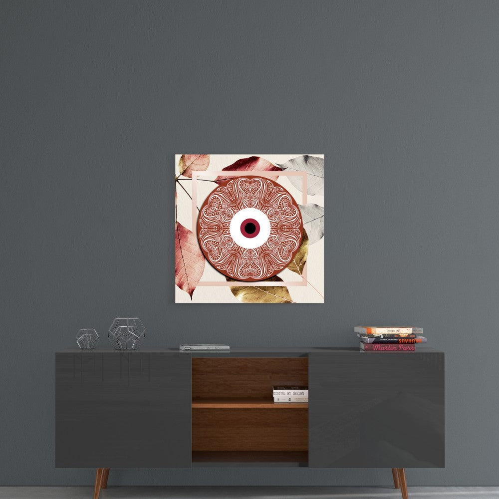Red Evil Eye Glass Wall Art.