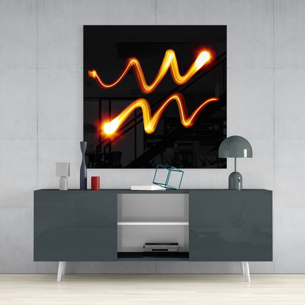 Horoscopes - Aquarius Glass Wall Art.