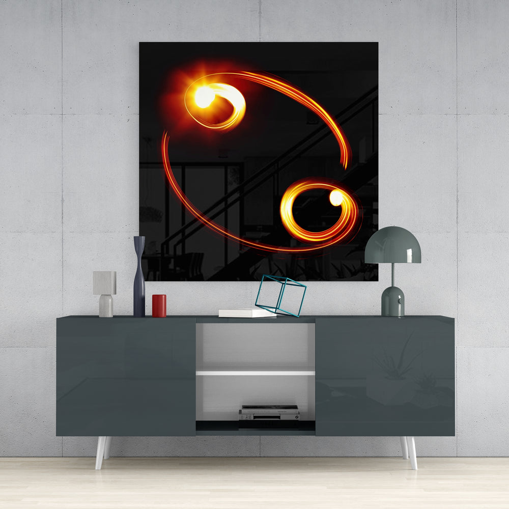 Horoscopes - Cancer Glass Wall Art.