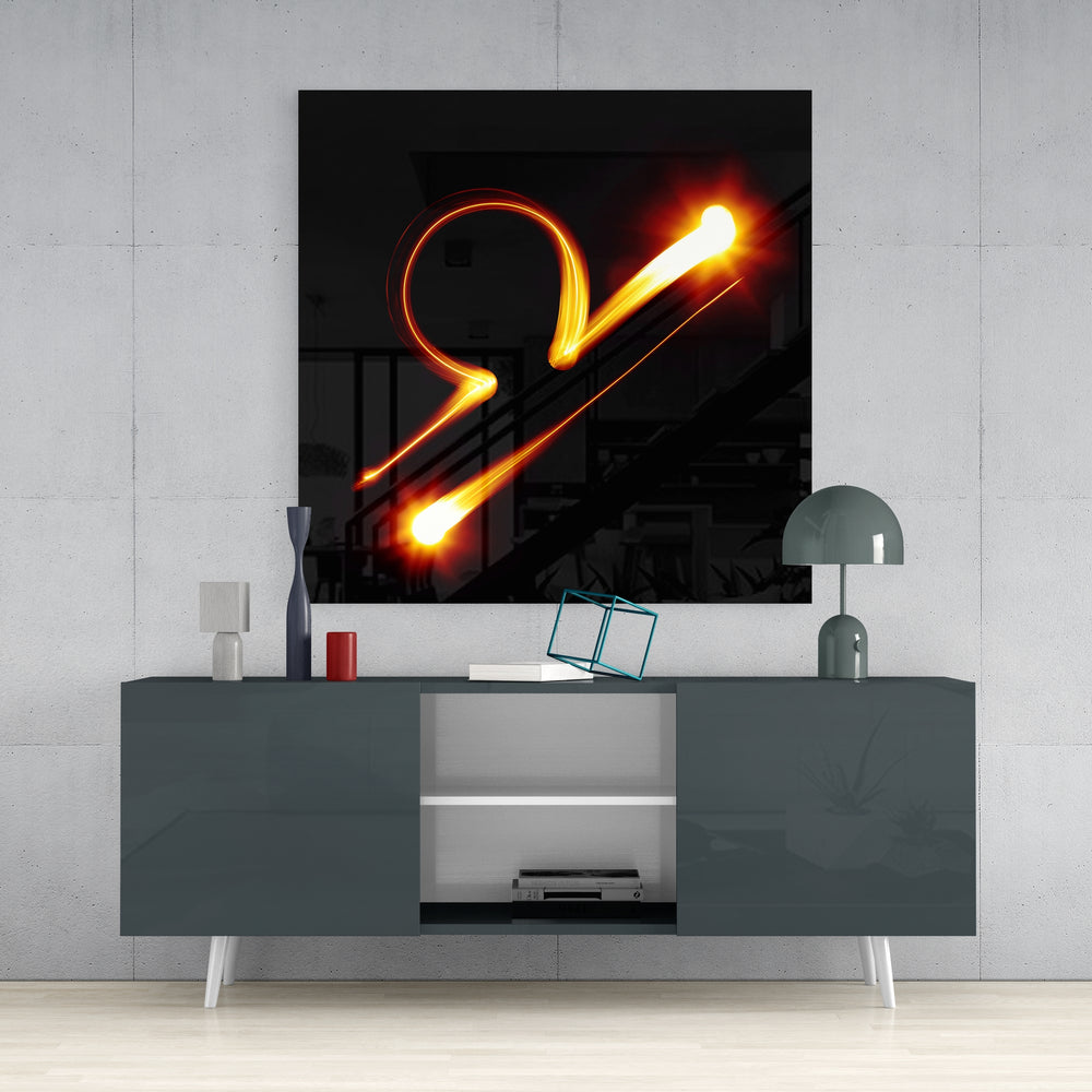 Horoscopes - Libra Glass Wall Art.