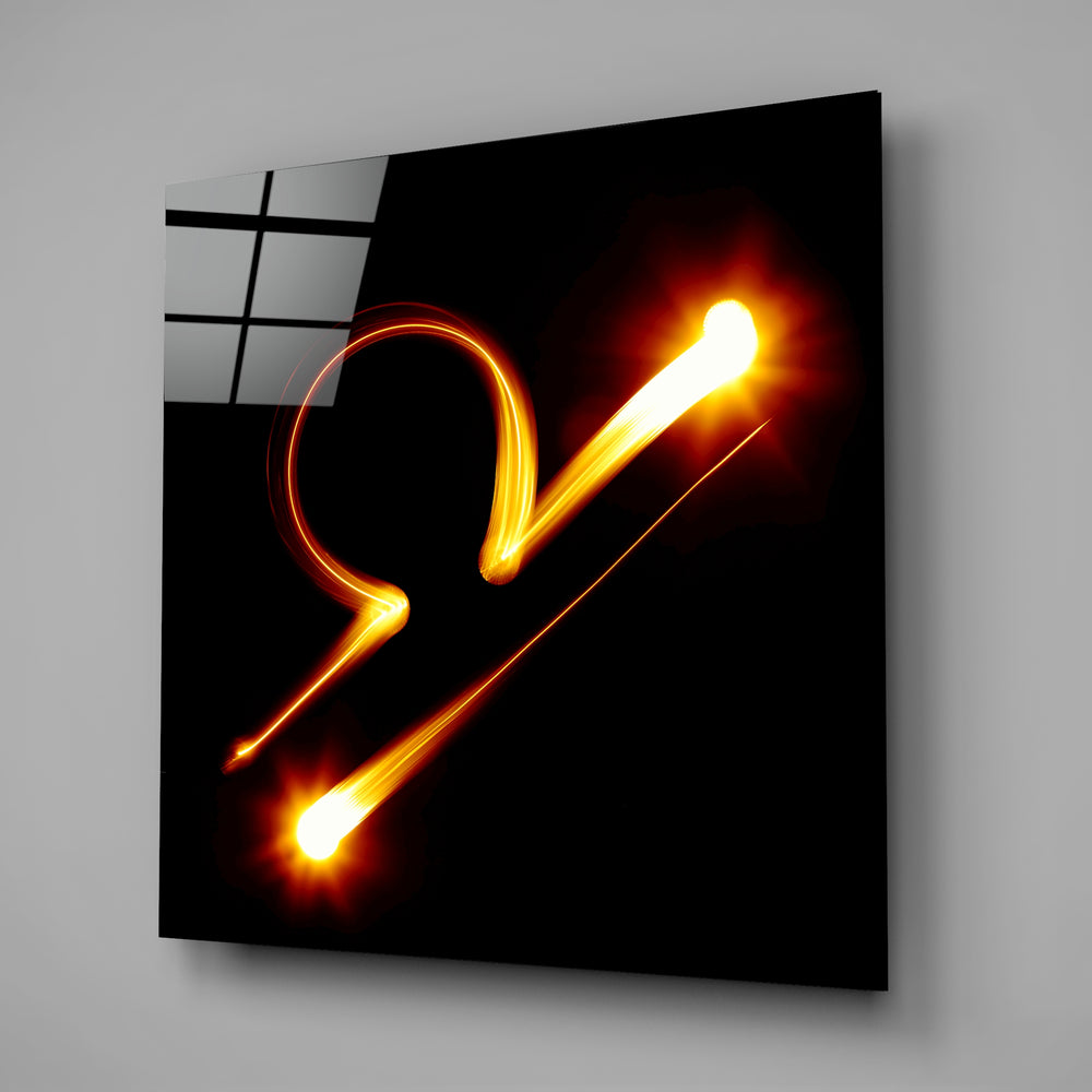 Horoscopes - Libra Glass Wall Art.