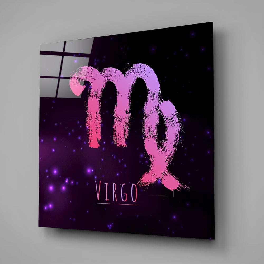 Horoscopes - Virgo Glass Wall Art.