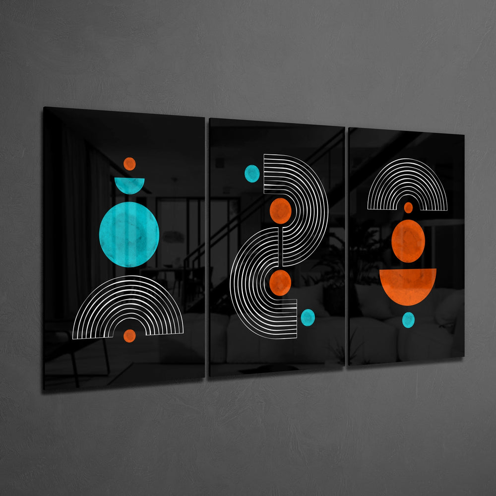 3 Shapes Mega Glass Wall Art.