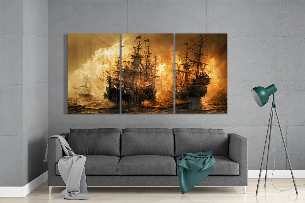 Red Storm Mega Glass Wall Art.