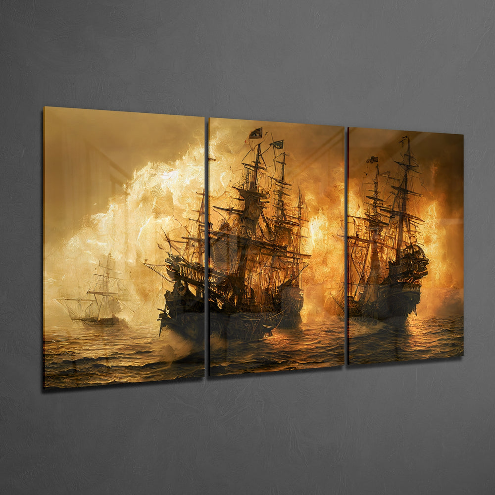 Red Storm Mega Glass Wall Art.