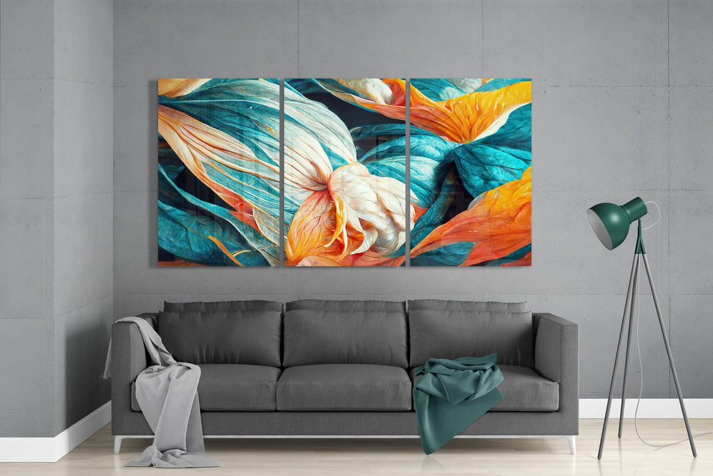 Flowers Glass Wall Art.