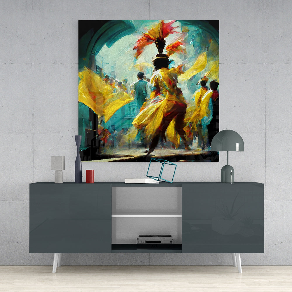 Festival Glass Wall Art || Designers Collection.