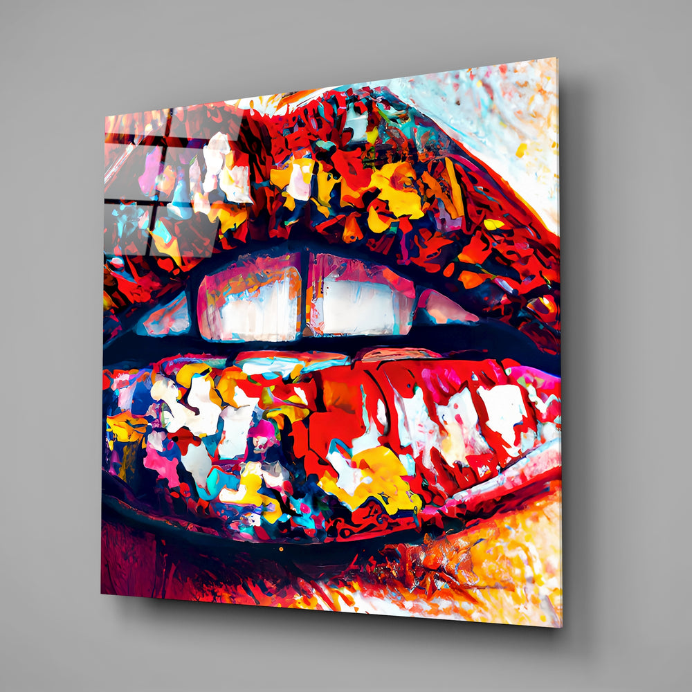 Lips Glass Wall Art || Designers Collection.