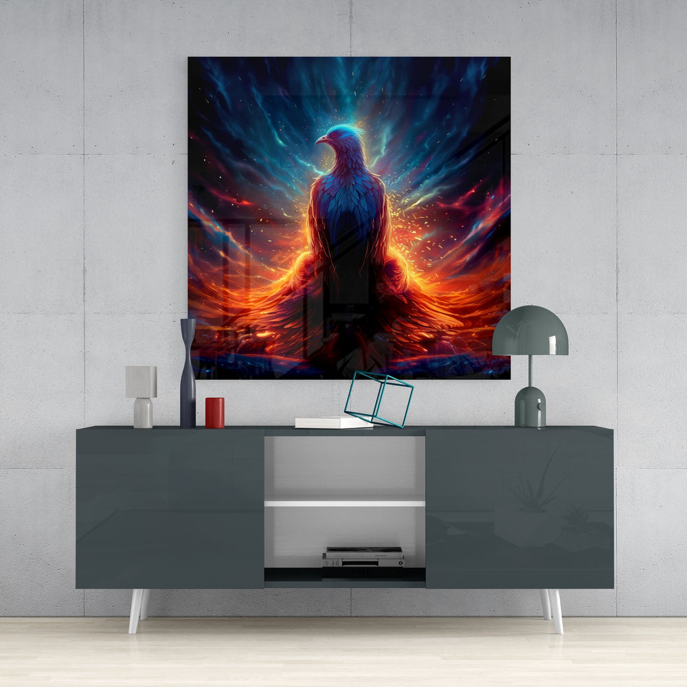 Phoenix Glass Wall Art || Designers Collection.