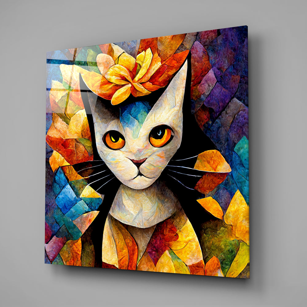 Amigucat Glass Wall Art || Designers Collection.