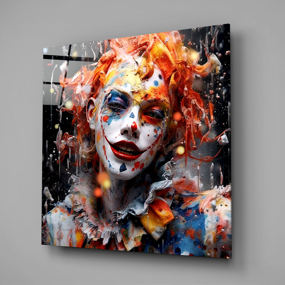 Clown Glass Wall Art.